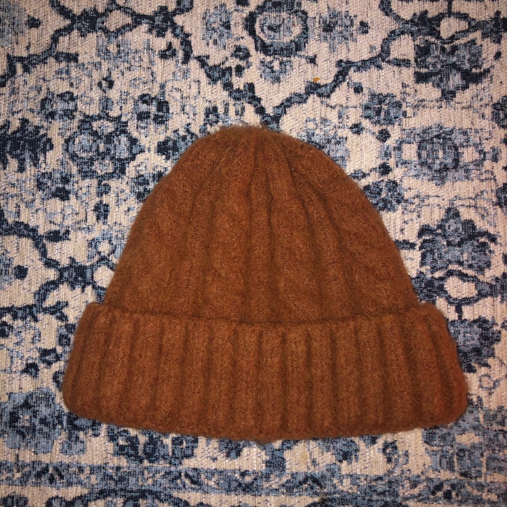 Brown wool dock worker beanie NWOT